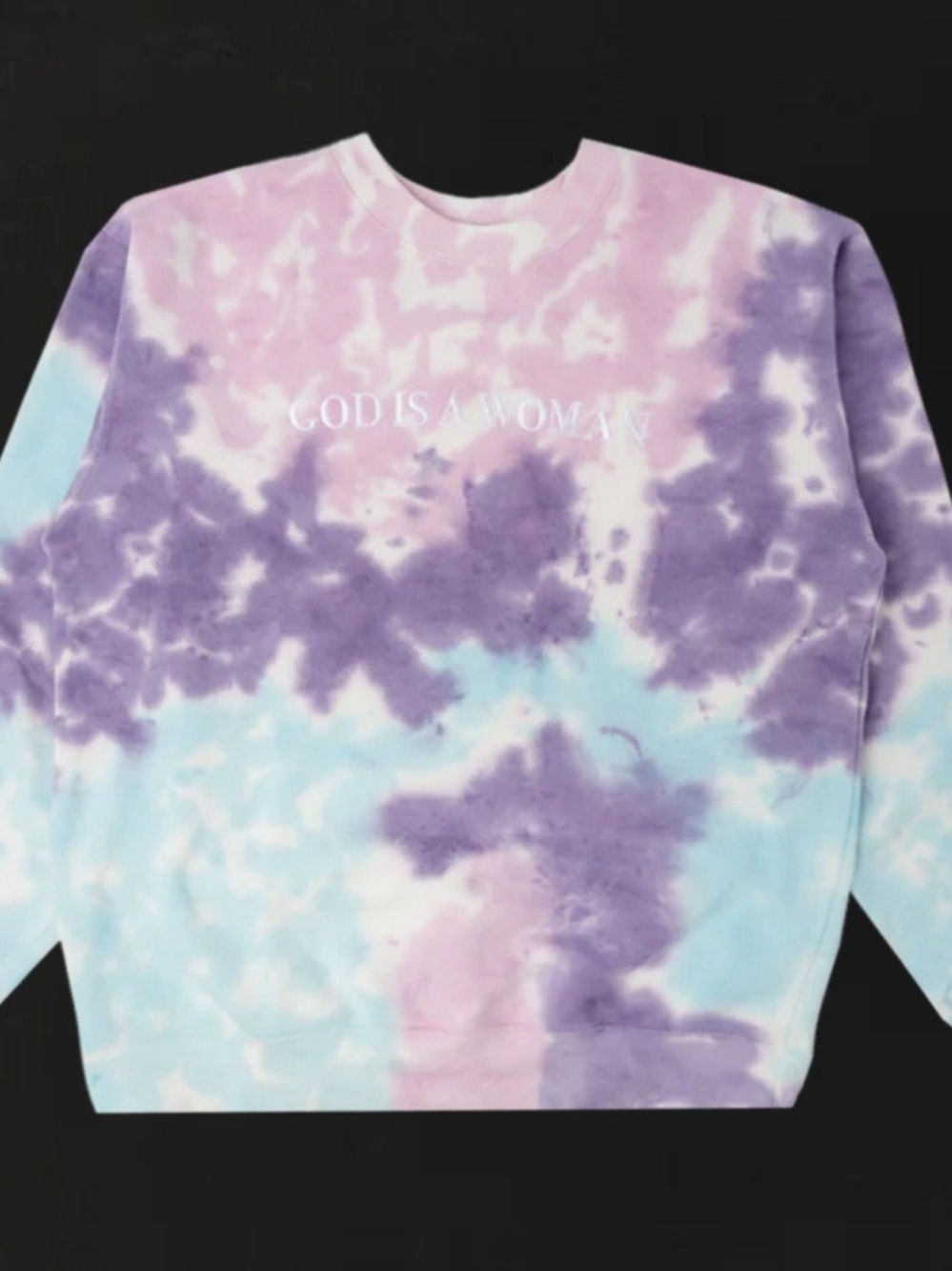 God is a Woman Tie Dye Crewneck Ariana Grande Sweetener Size Large